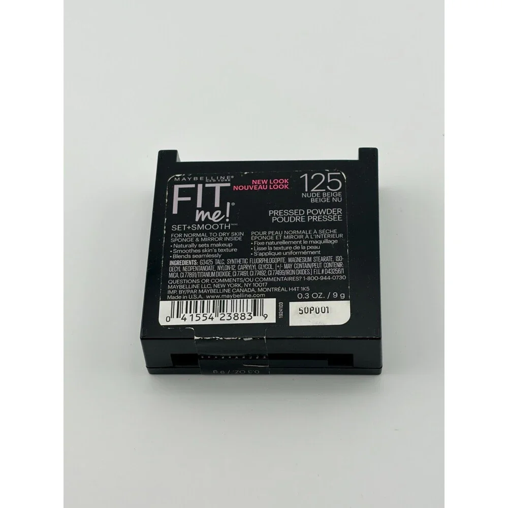 Maybelline New York Fit Me Set + Smooth Nude Beige 125 Pressed Powder - 0.3 Oz